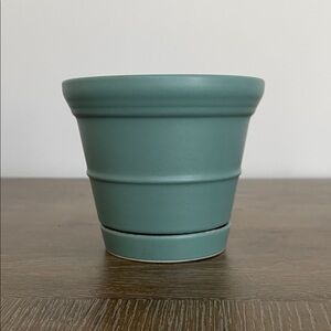 Matte Green Ceramic Planter